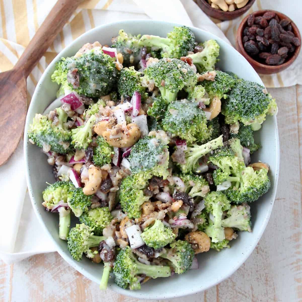 10 Minute Easy Broccoli Salad Recipe WhitneyBond