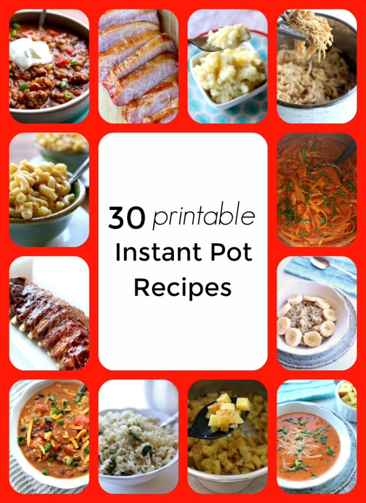 30 Printable Instant Pot Recipes Cover 365 Days Of Slow Cooking And 