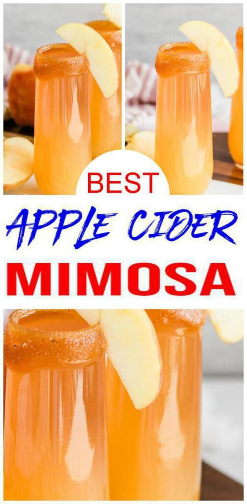 Alcoholic Drinks BEST Champagne Apple Cider Mimosa Recipe Easy And 