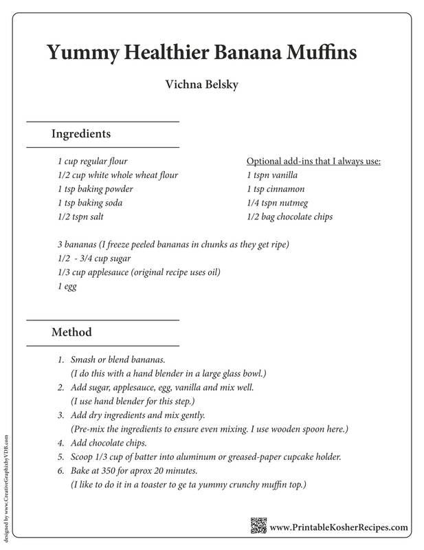 Banana Muffins Printable Kosher Recipes