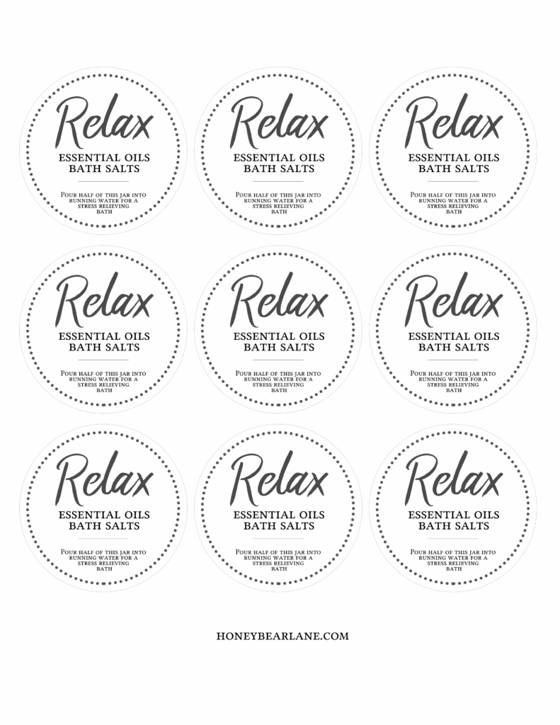 Bath Salt Label Template Free Free Templates Printable