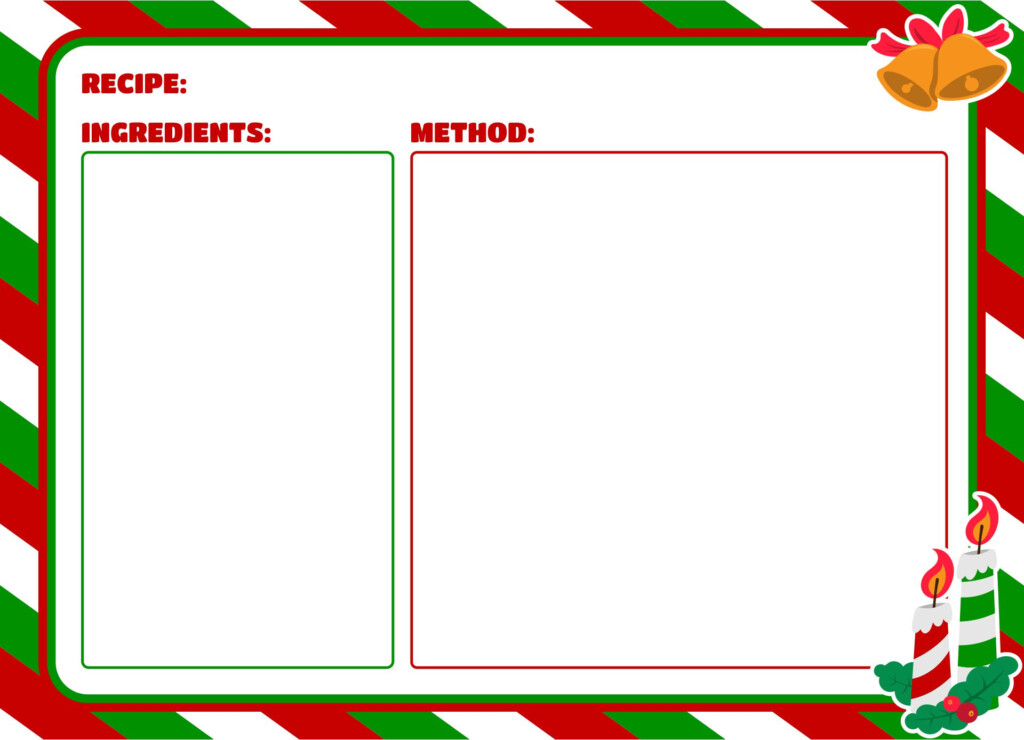 Christmas Recipe Card 10 Free PDF Printables Printablee