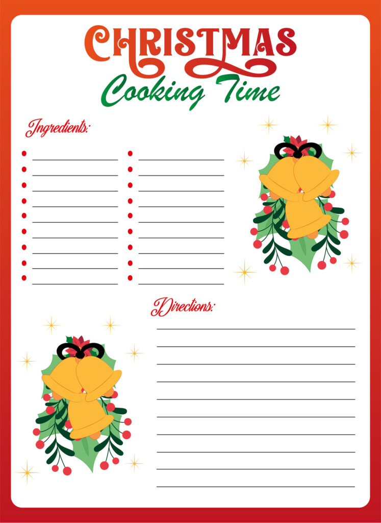 Christmas Recipe Card Template 13 Free PDF Printables Printablee