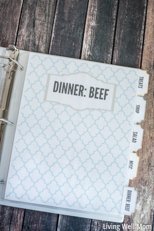 DIY Recipe Binder with Free Printable Downloads 