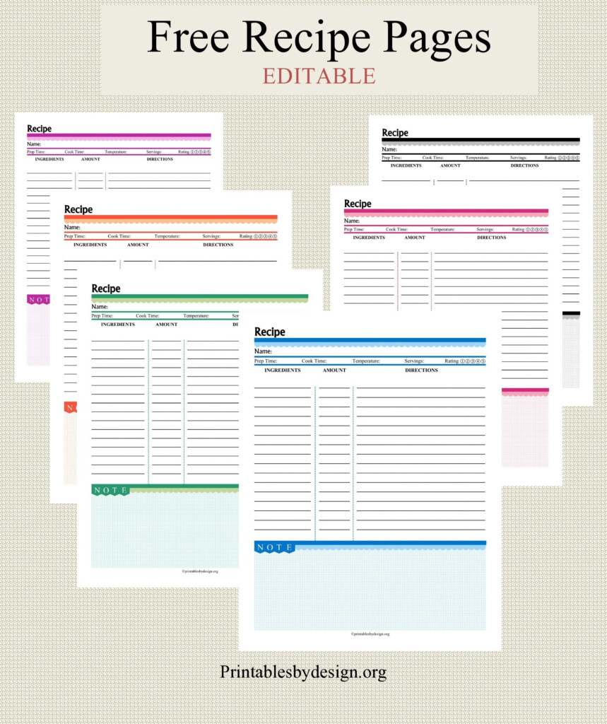 Diy Recipe Book With Free Printable Recipe Binder Kit Free 