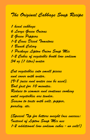 Easiest Way To Make Printable Cabbage Soup Diet Recipe