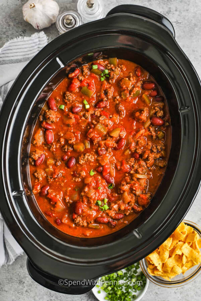 Easy Chili Recipe With Beans Crock Pot Deporecipe co