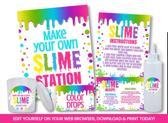 Elmers Glue Slime Kit Party Favor Mom Endeavors Worksheets Library