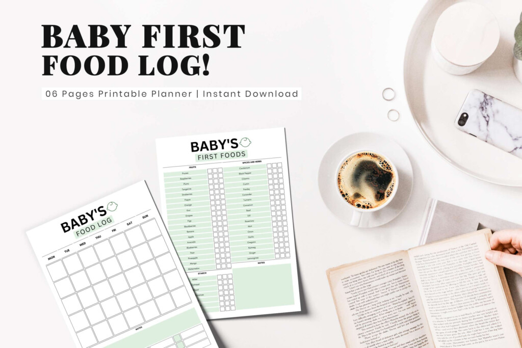 Fillable Baby Food Printable Planner