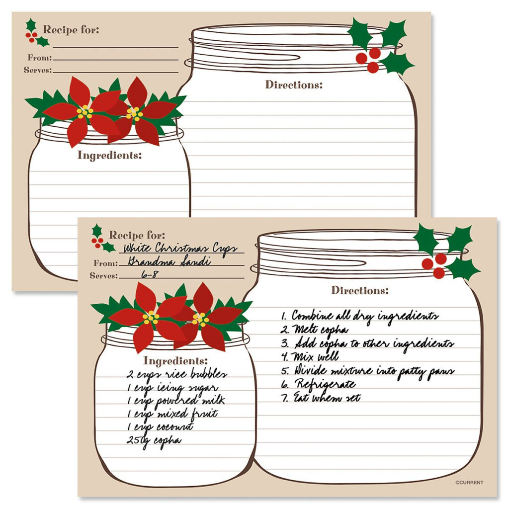 Free Christmas Recipe Card Template Banana breads