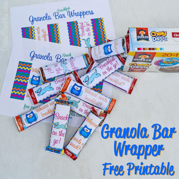 Free Granola Bar Wrapper Printable Diana Rambles