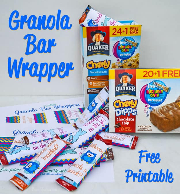 Free Granola Bar Wrapper Printable Diana Rambles