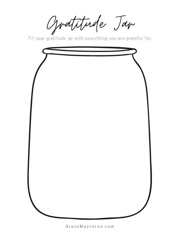 Free Printable Gratitude Jar Coping Skills Activities Mental Health 
