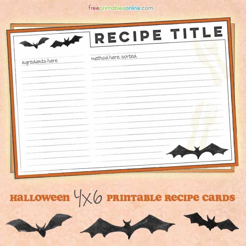 Free Printable Halloween Recipes Free Templates Printable