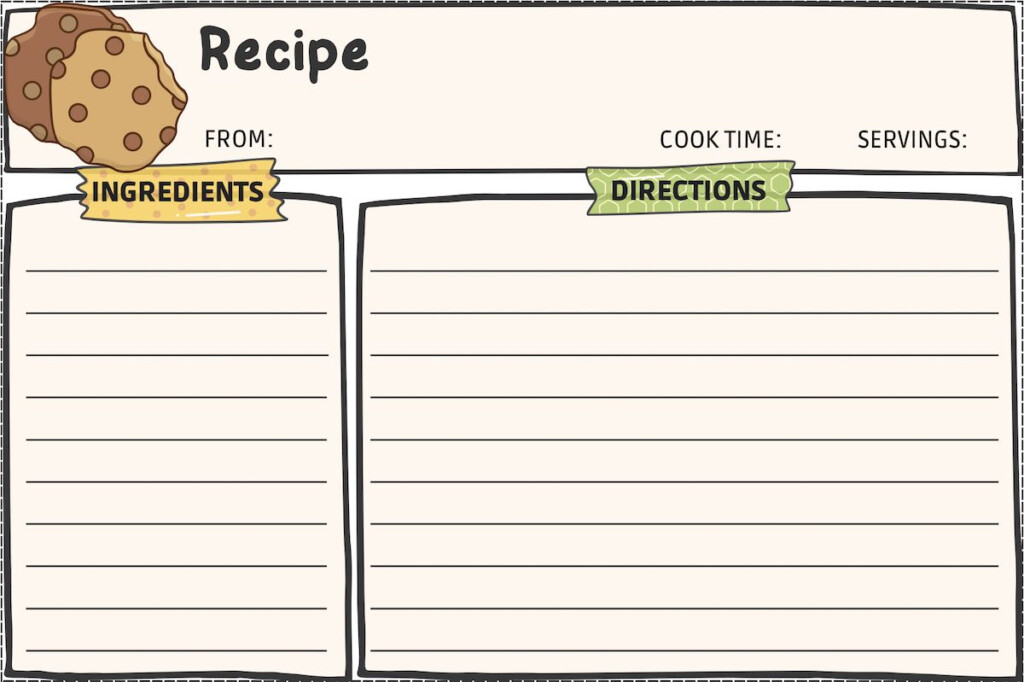 Free Printable Recipe Cards For Kids 39 Cookbook Template 52 OFF