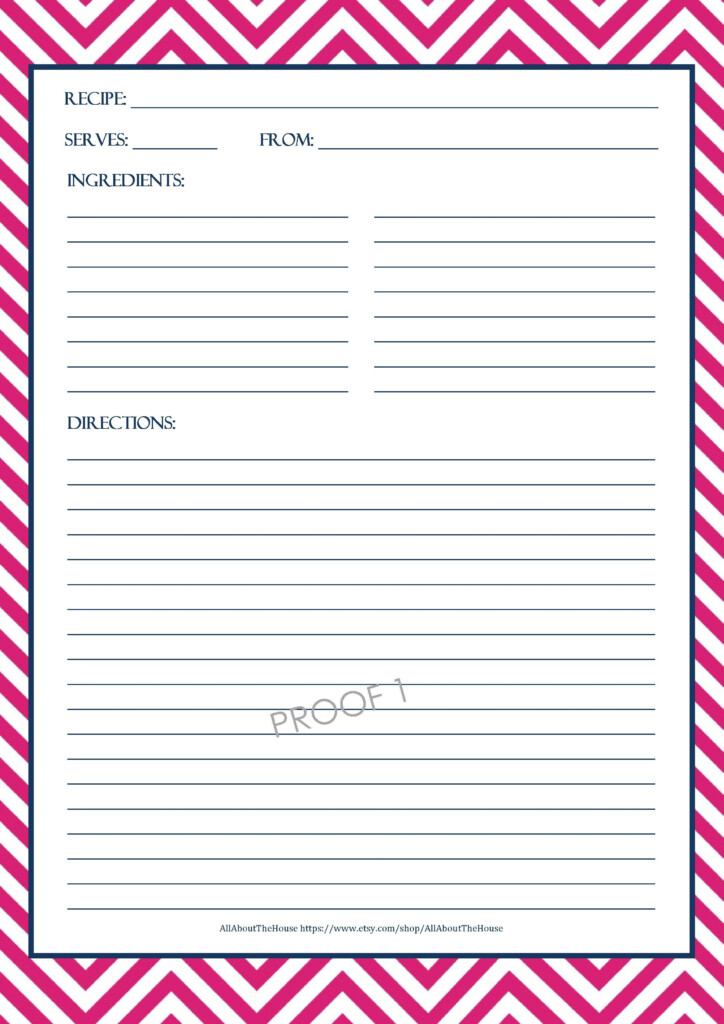 Free Printable Recipe Templates 8X11 Lazine Free Printable Recipe 