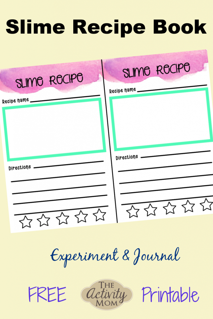 FREE Printable Slime Recipe Book For Kids The Activity Mom