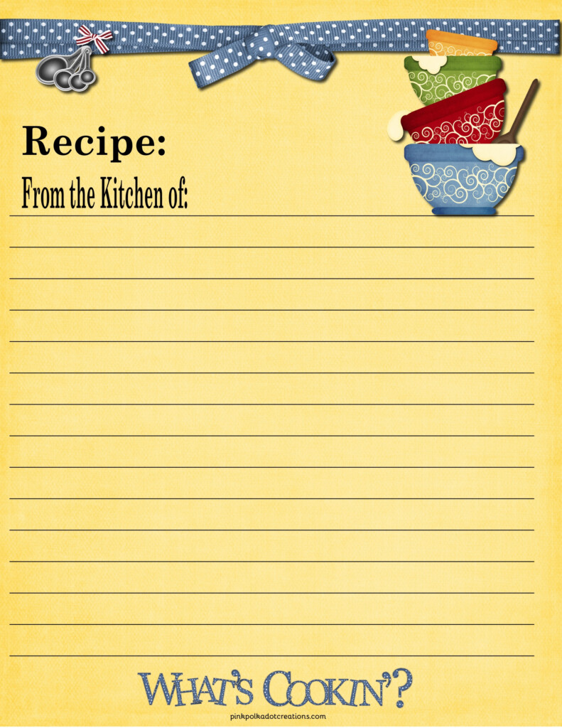 Full Page Recipe Template For Word Toptemplate my id