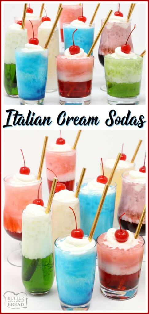 Italian Cream Soda Recipe Made With Sweet Syrups Cream And Club Soda 