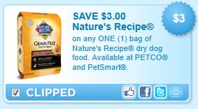 Nature 39 s Recipe Dog Food Printable Coupon Koupon Karen