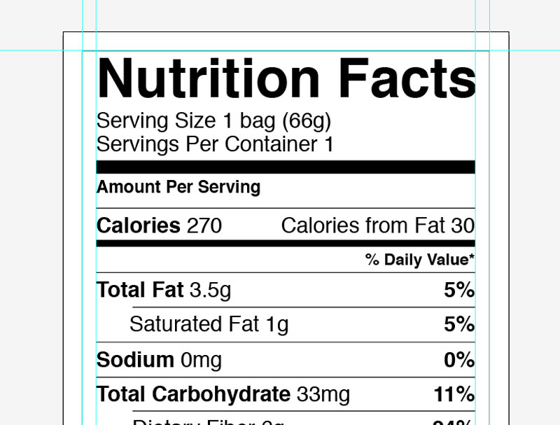 Nutrition Label Template Word PARAHYENA