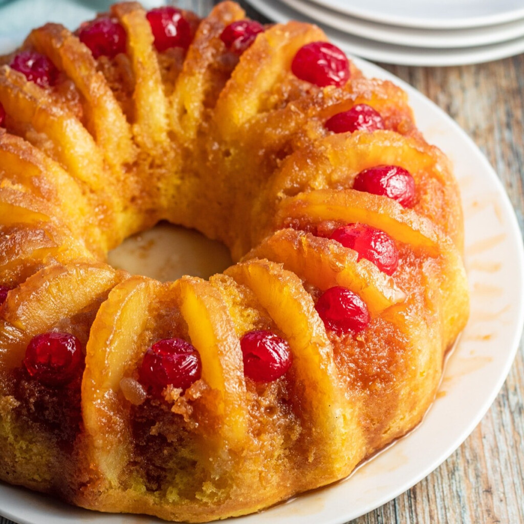 Pineapple Upside Down Bundt Cake X HELLME