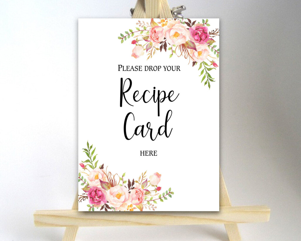 Please Drop Your Recipe Card Here Sign Recipe Card Drop Decor Image 1 