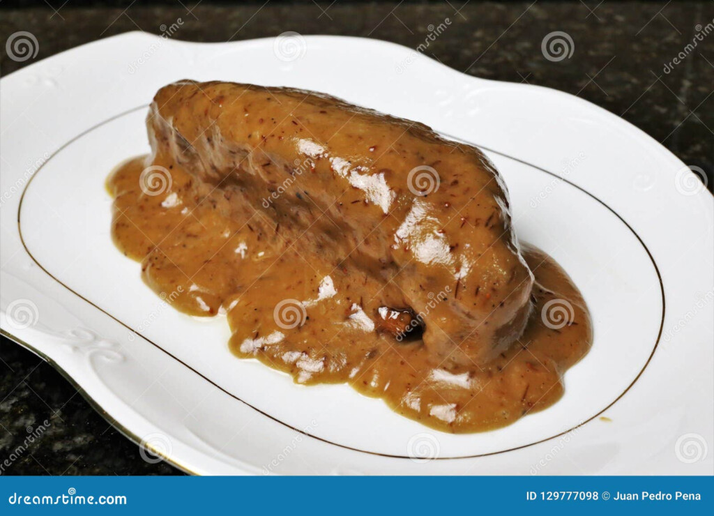 Pork Tenderloin In Cranberry Sauce Stock Photo Image Of Tenderloin 