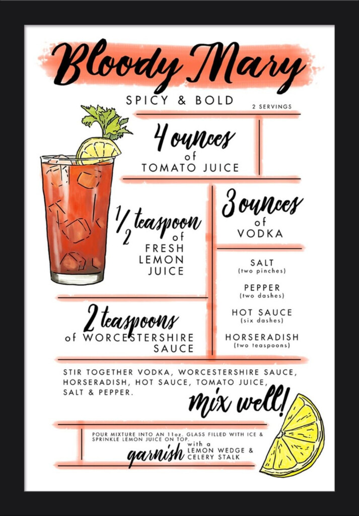 Printable Bloody Mary Recipe