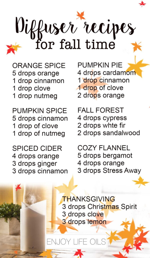 Printable Essential Oil Diffuser Recipes Printable Word Searches