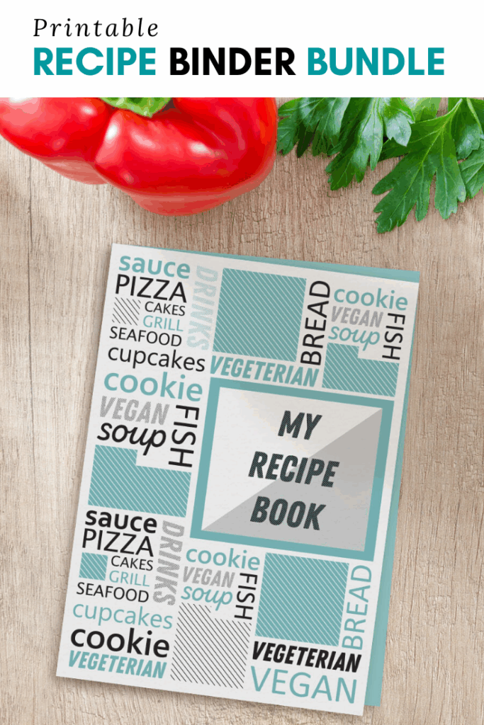 Printable Modern Recipe Binder Kit Perfect For Your Recipe 