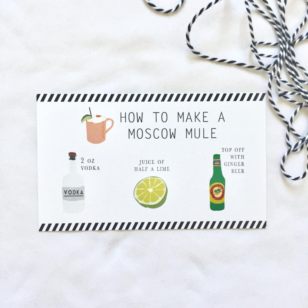 Printable Moscow Mule Recipe Design Corral