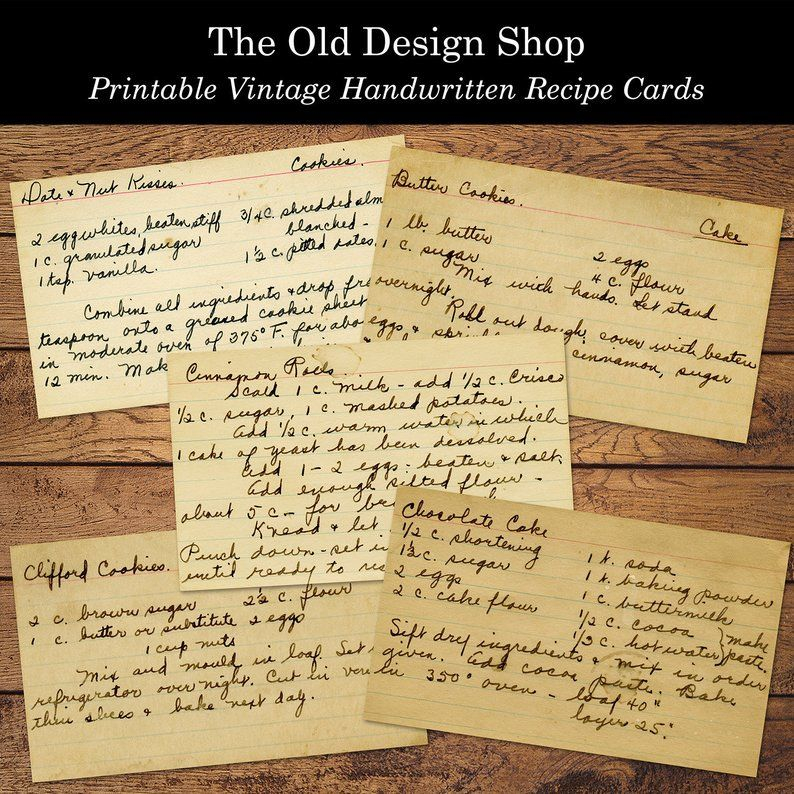 Printable Old Fashioned Recipe