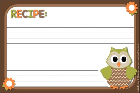 Printable Recipe Card Template Free Download And Print For You 