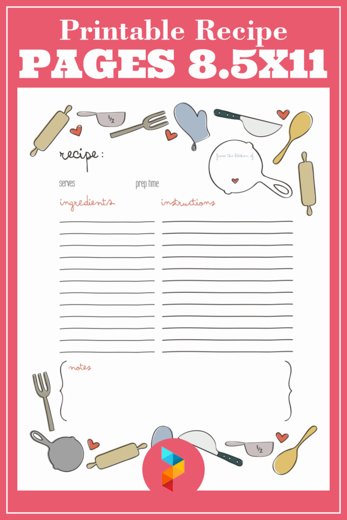 Printable Recipe Page