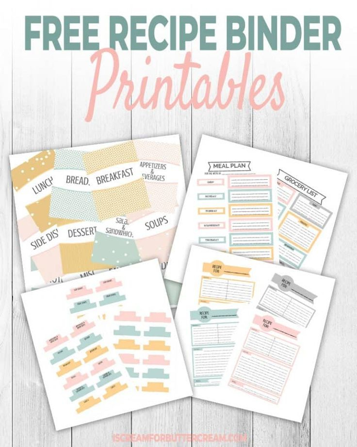 Recipe Binder Printables Free Henry N Mitchell