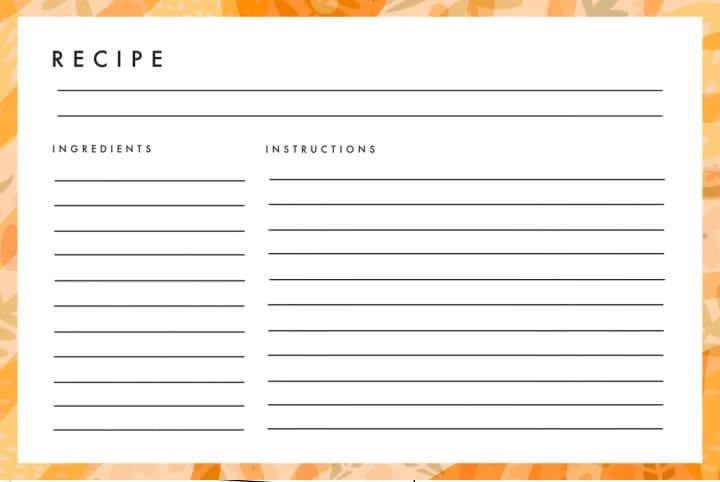 Recipe Card Printable Free Download And Print For You 