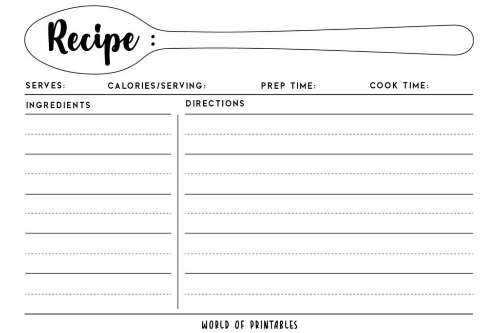 Recipe Cards 50 Styles To Print For Free World Of Printables