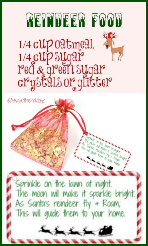 Reindeer Food Recipe Printable Printable Word Searches