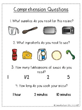 Visual Recipe English Muffin Pizza By Samantha Lynch TpT