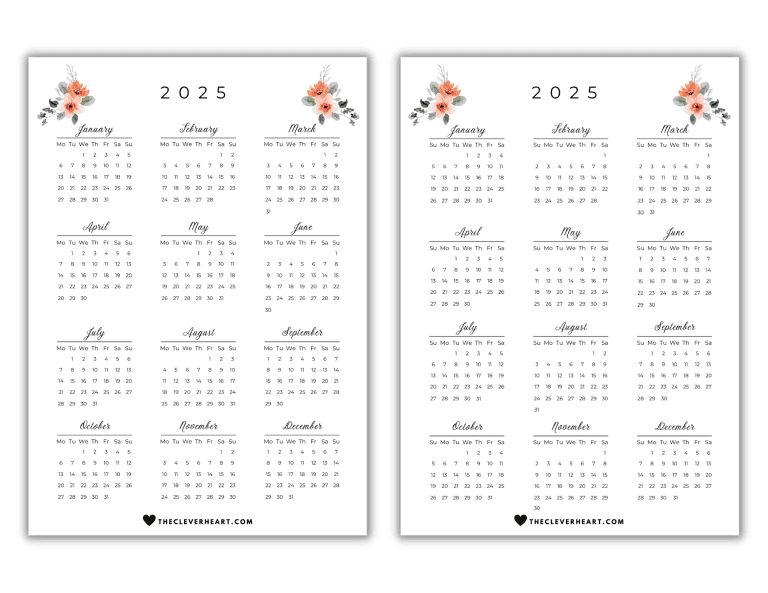 2025 Calendar Printable Free Cute Printable Regan Rosabelle
