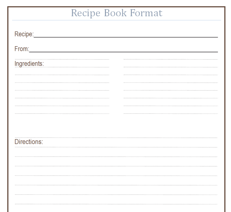 25 BEST Recipe Book Templates in WORD PDF Day To Day Email