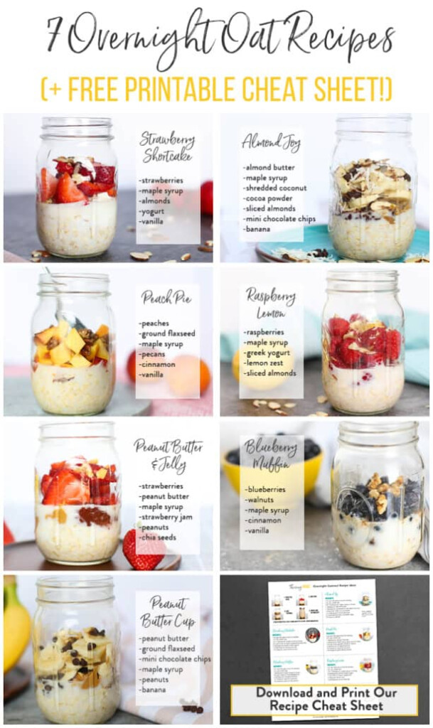 7 Overnight Oats Recipes Free Printable Thriving Home