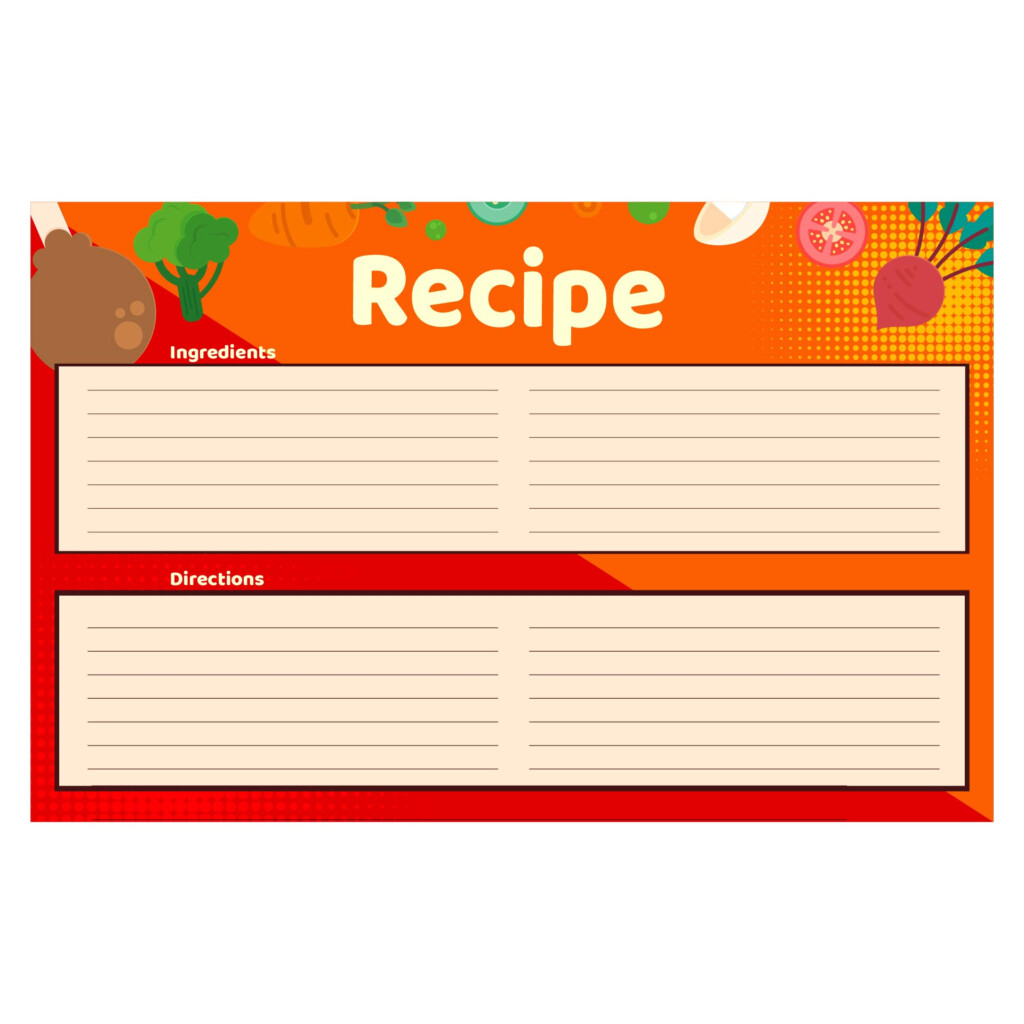 Blank Recipe Pages 10 Free PDF Printables Printablee