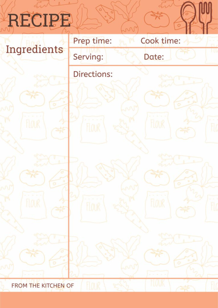 Blank Recipe Pages 10 Free PDF Printables Printablee