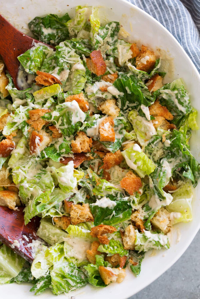 Caesar Salad With Homemade Caesar Salad Dressing Cooking Classy