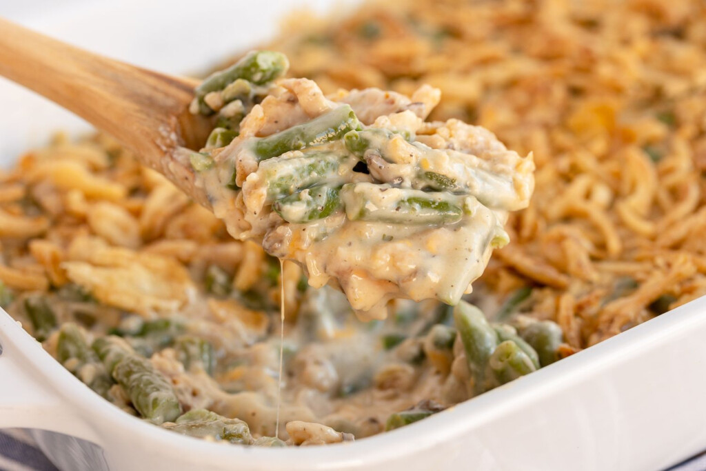 Classic Green Bean Casserole With Homemade Mushroom Sauce
