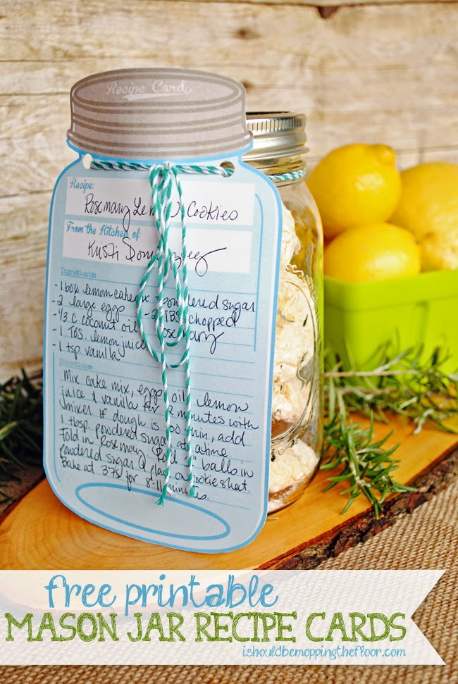 Crafts With Jars Mason Jar Recipe Cards