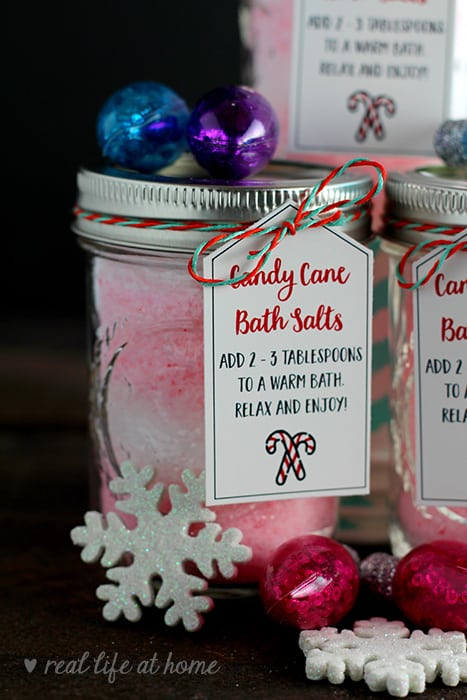 Easy Peppermint Bath Salts Recipe With Free Printable Gift Tags