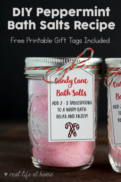 Easy Peppermint Bath Salts Recipe With Free Printable Gift Tags